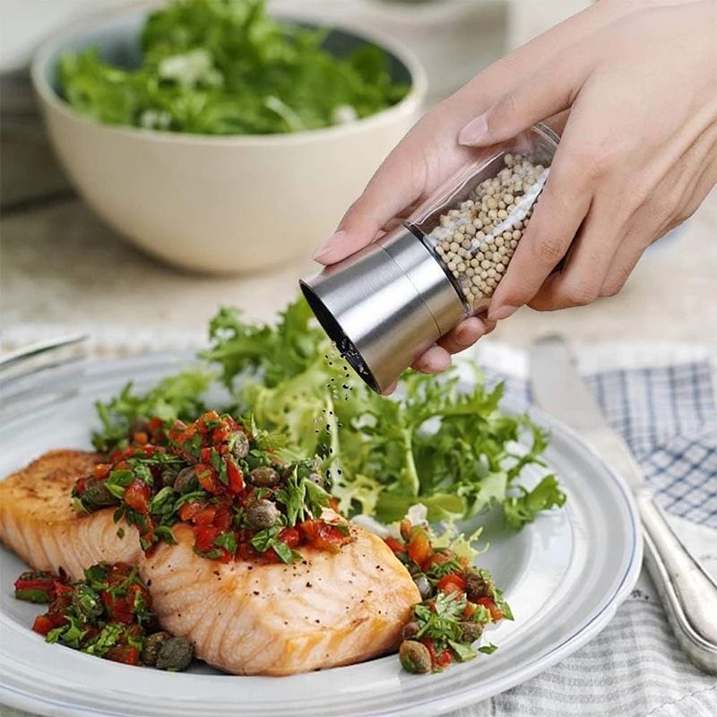 Manual Salt and Pepper Grinder Adjustable Seasoning Bottle