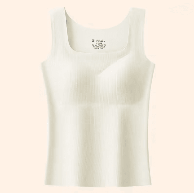 Velvet Thermal Tank with Built-in Chest Pad