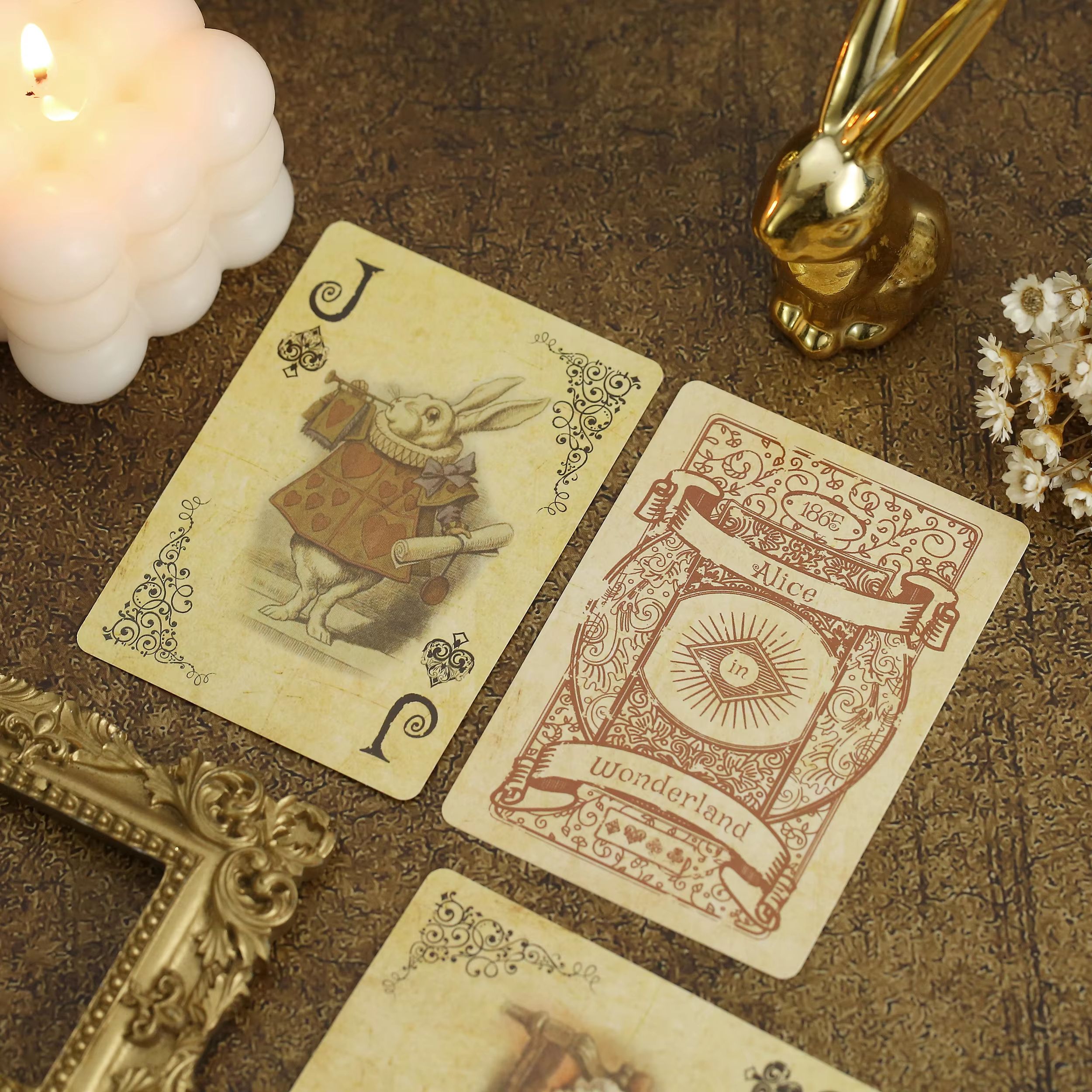 Vintage Alice in Wonderland Playing Cards Deck Retro Poker Style Collectible Set