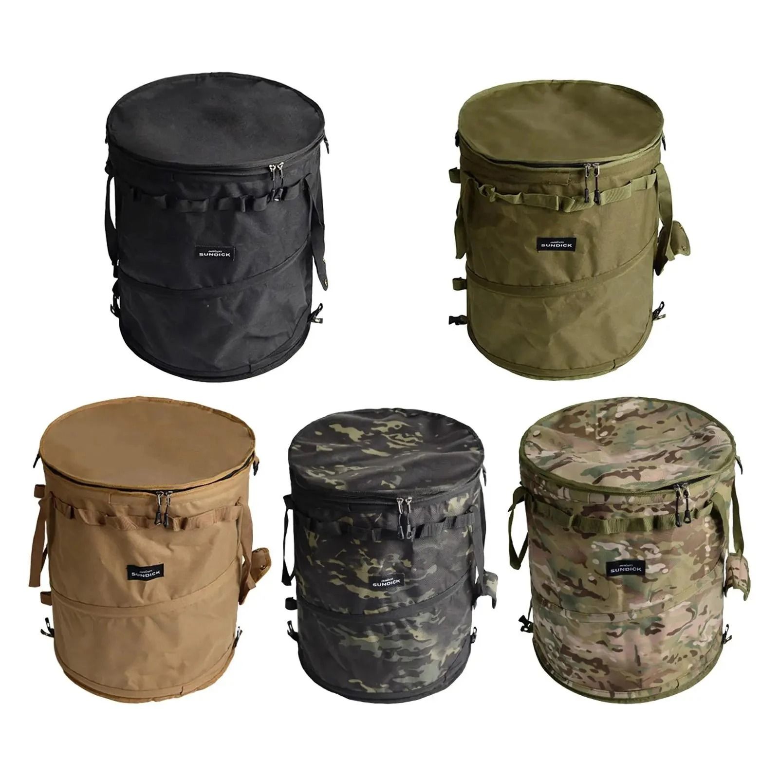 Collapsible Oxford Cloth Camping Trash and Storage Bucket