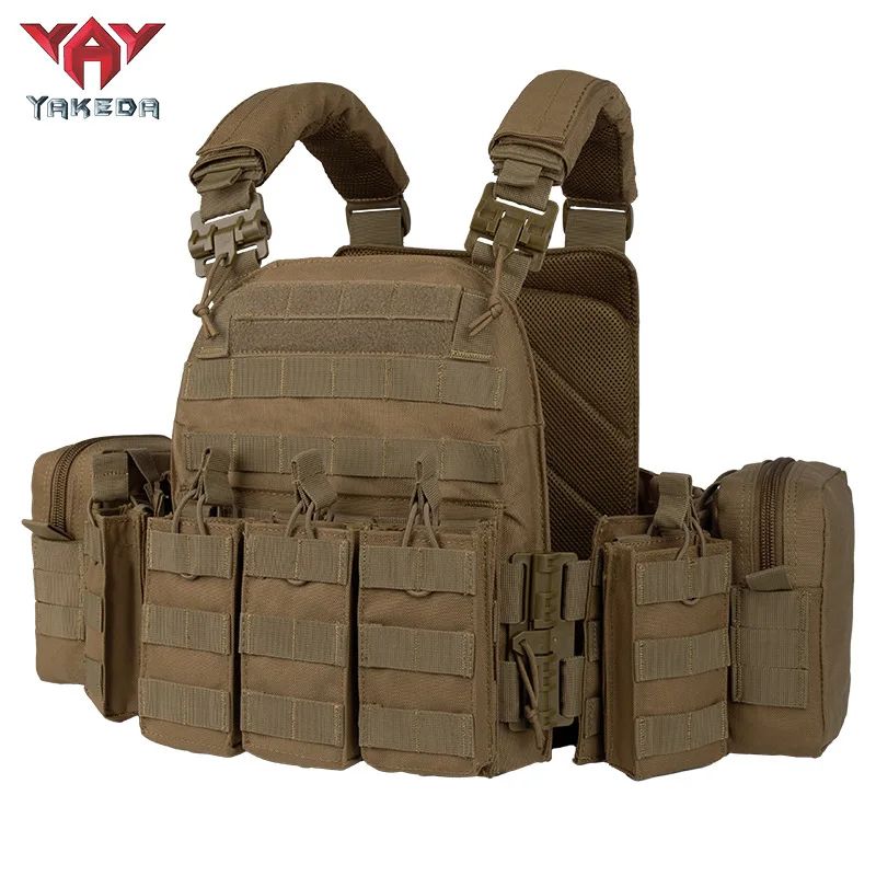 YAKEDA Quick-Release Tactical Training Vest – Breathable, Wear-Resistant MOLLE Expandable Vest