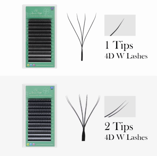 GLAMLASH 4D–5D W-Shaped Premade Volume Lash Extensions – Soft Faux Mink