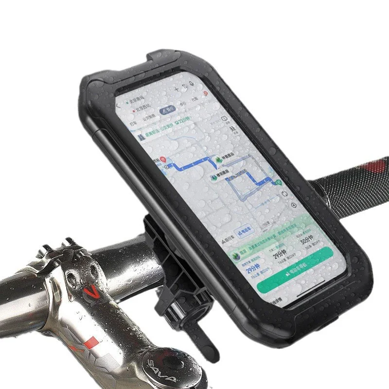 Rotating Adjustable Waterproof Phone Holder for Motorcycle Bicycle GPS Stand Outdoor Riding Navigation