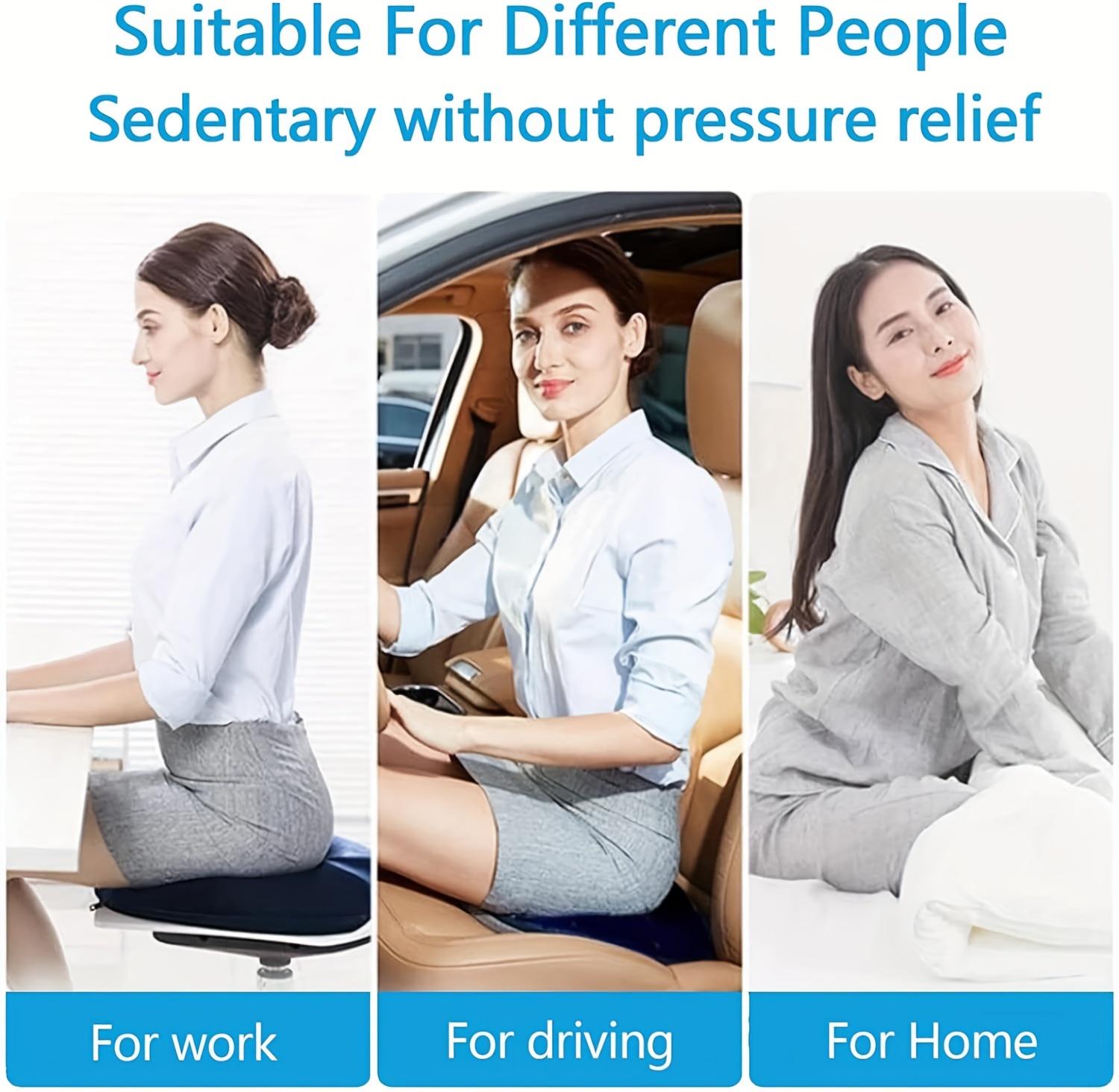 Orthopedic Memory Foam Donut Seat Cushion for Tailbone & Hemorrhoid Pain Relief