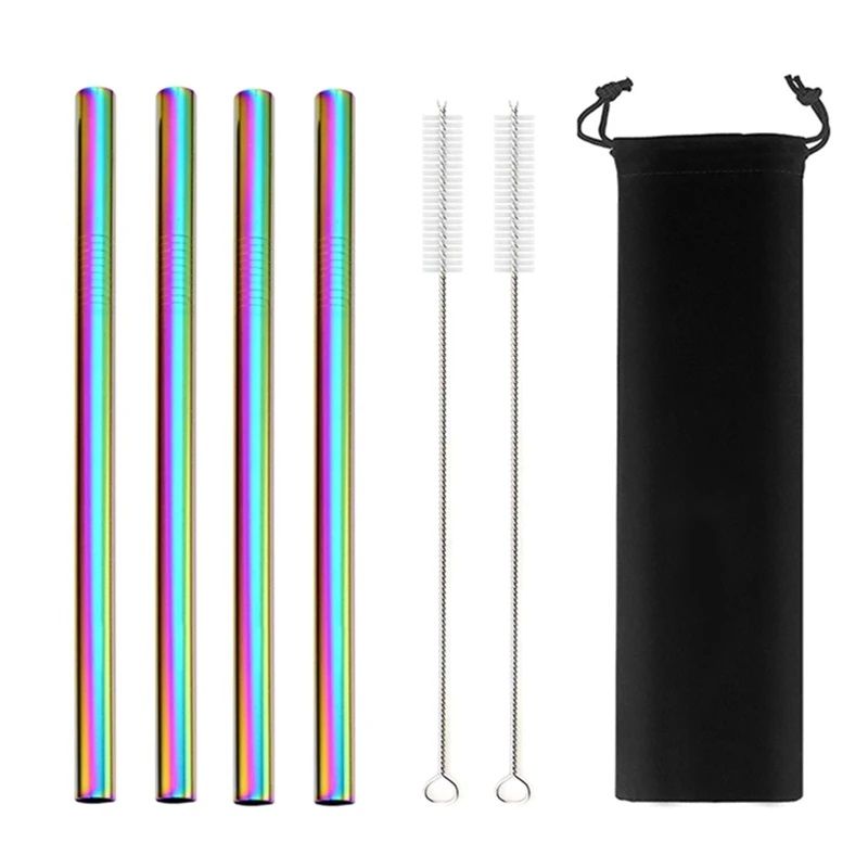 Eco-friendly Metal Boba Straw with Case & Brush