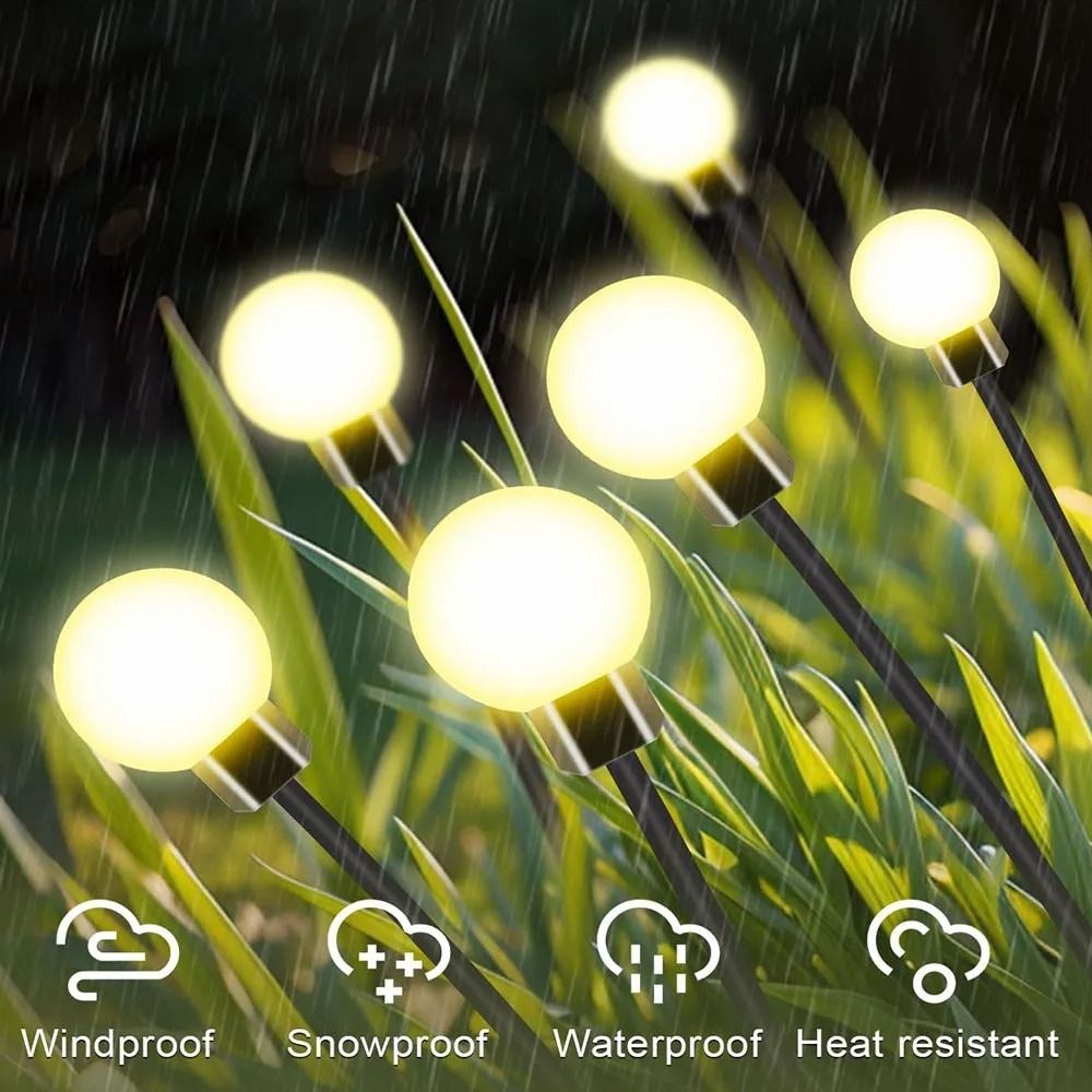 Solar-Powered Garden Firefly Lights
