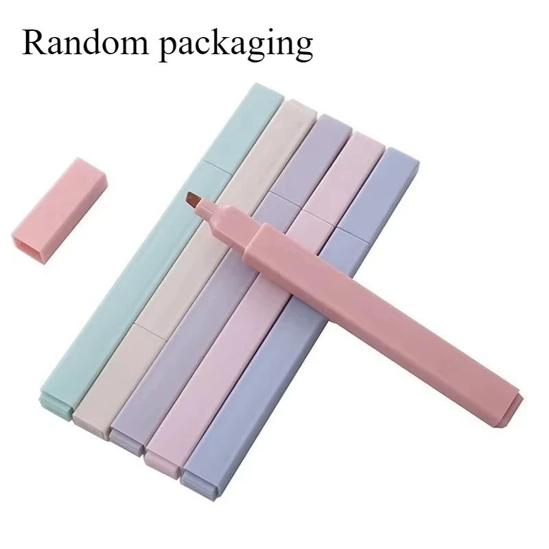6 Pcs Pastel Highlighter Set Kawaii Japanese Stationery Color Markers Cute Mildliners for Notes Journals Study School