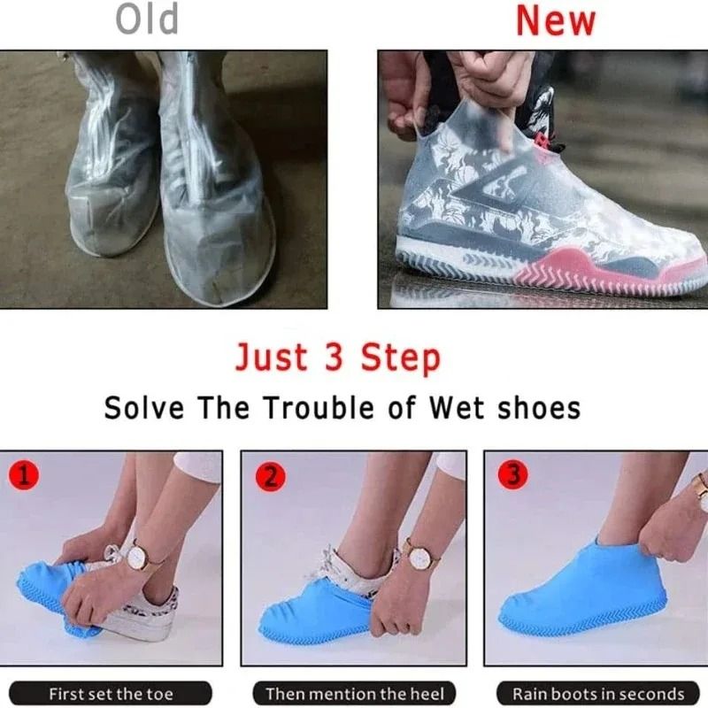 Waterproof Silicone Non-Slip Rain Shoe Covers