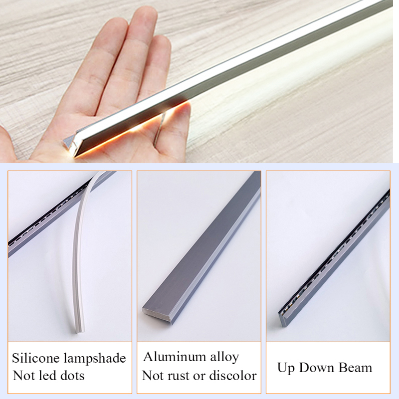 Built-in LED Strip Cabinet Shelf, Panel Edge Light Lamp, Invisible Glow Cupboard Back light