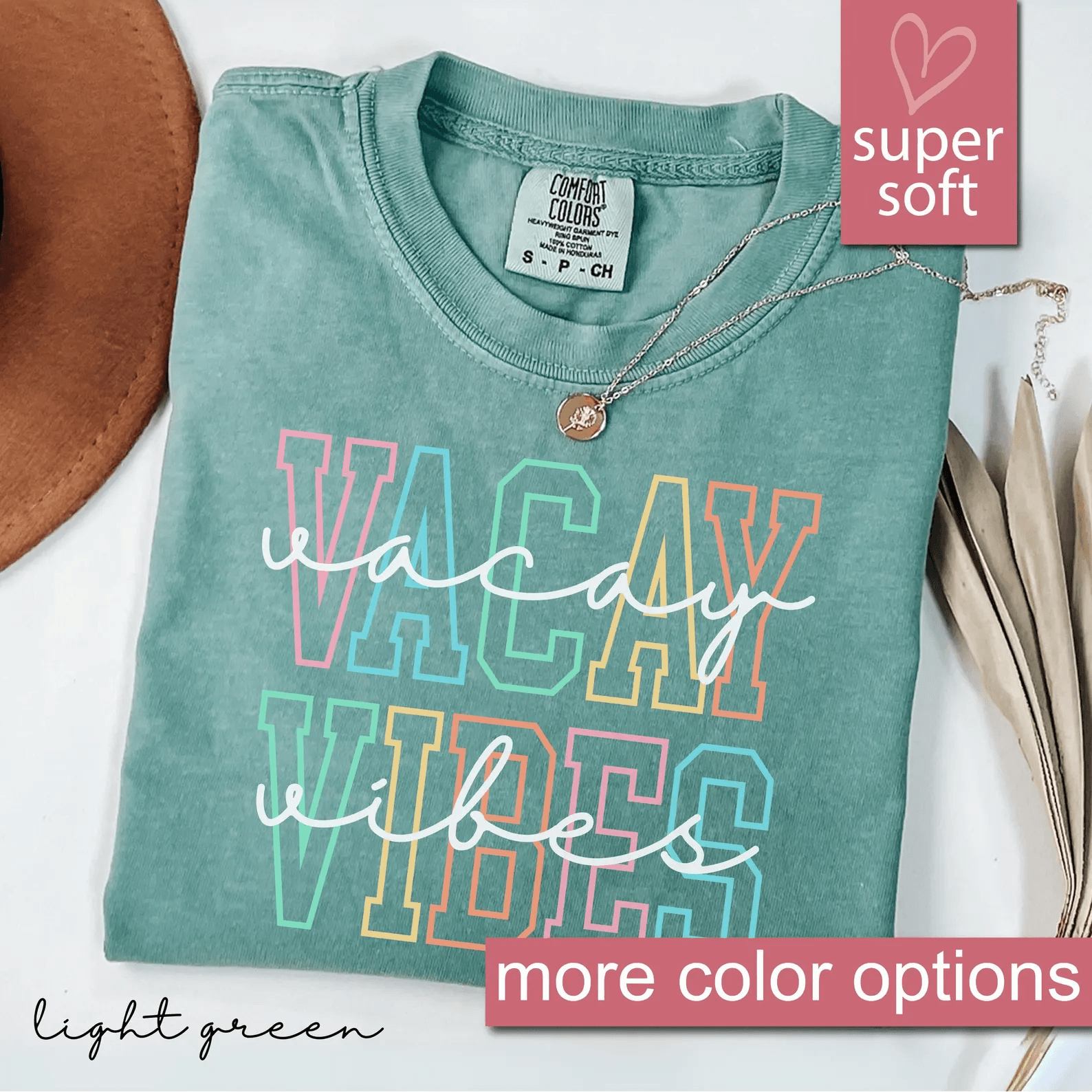 Comfort Colors Vacay Vibes Shirt Beach Vacation Travel Graphic Tee