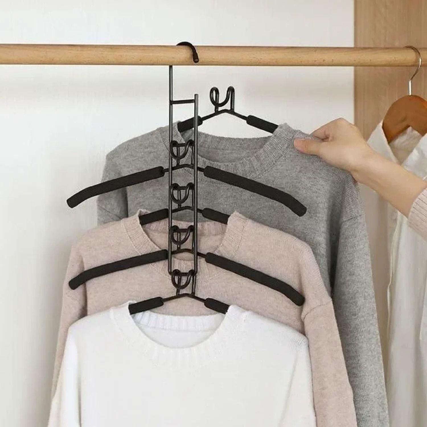 5 Layer Detachable Foam Anti Slip Clothes Hanger