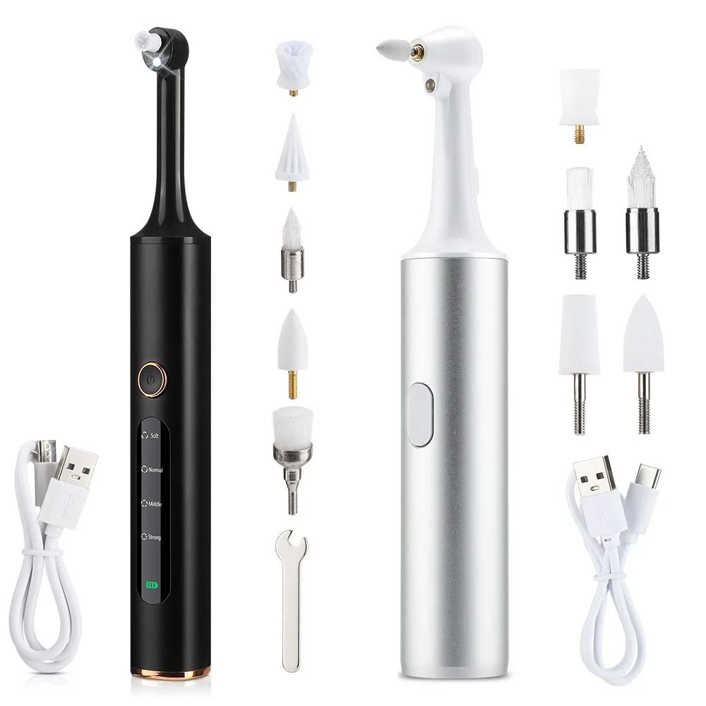 Electric Tooth Polisher and Plaque Remover with 4 Modes for Teeth Whitening and Tartar Cleaning