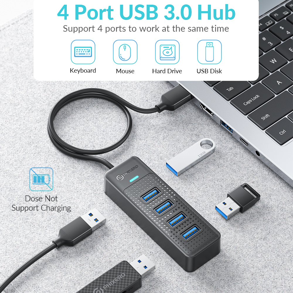 Type C Splitter 5Gbps High Speed Multiport USB Hub for PC Computer Accessories