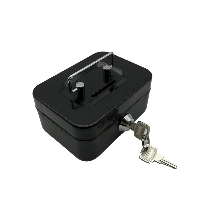 Portable Lockable Piggy Bank Box for Kids & Adults Secure Coin Storage with Key