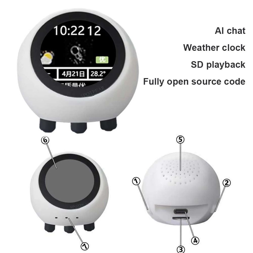 DeepSeek XiaoZhi AI Voice Chat Robot with ESP32-S3 Development Board & 1.28