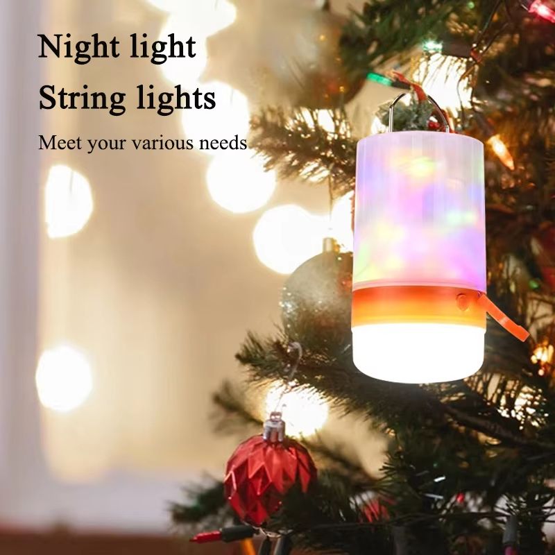 3-in-1 Rechargeable Camping String Lights Power Bank Tape Measure Lantern