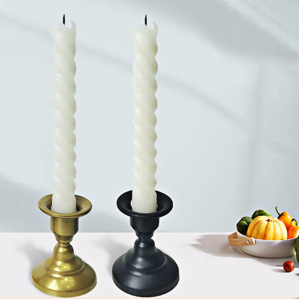Mini Retro Metal Candle Stick Holder Pillar Iron Art Wedding Party Decor Vintage Candlestick Stand