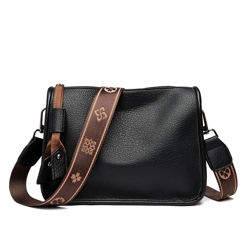 Women Genuine Leather Tote Bag Soft Cowhide Shoulder Crossbody Bag