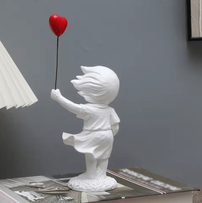 ArtMuse Banksy-Inspired Balloon Girl Resin Ornament for Modern Home Decor & Statement Interiors