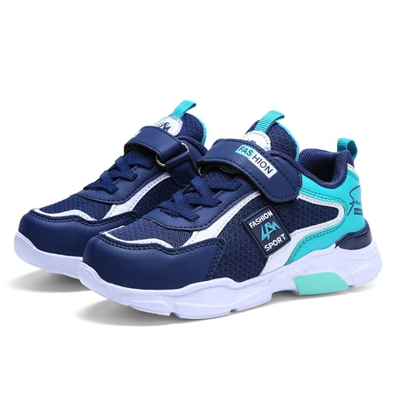 Kids Sneakers Breathable Mesh Running Shoes with Hook and Loop Closure