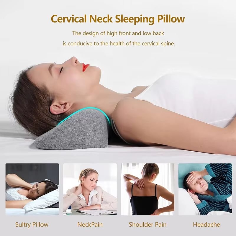 Orthopedic Memory Foam Cervical Pillow – Ergonomic Contour Neck Support for Back and Side Sleepers
