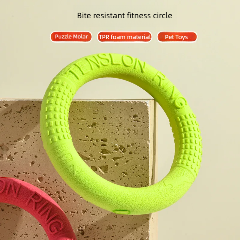 Dog Flying Disc Training Ring Interactive Fetch Toy