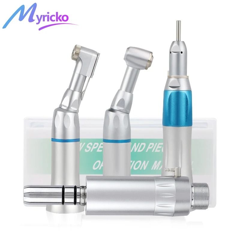 Dental Low Speed Equipment Kit with Straight Handpiece and Contra Angle Air Motor