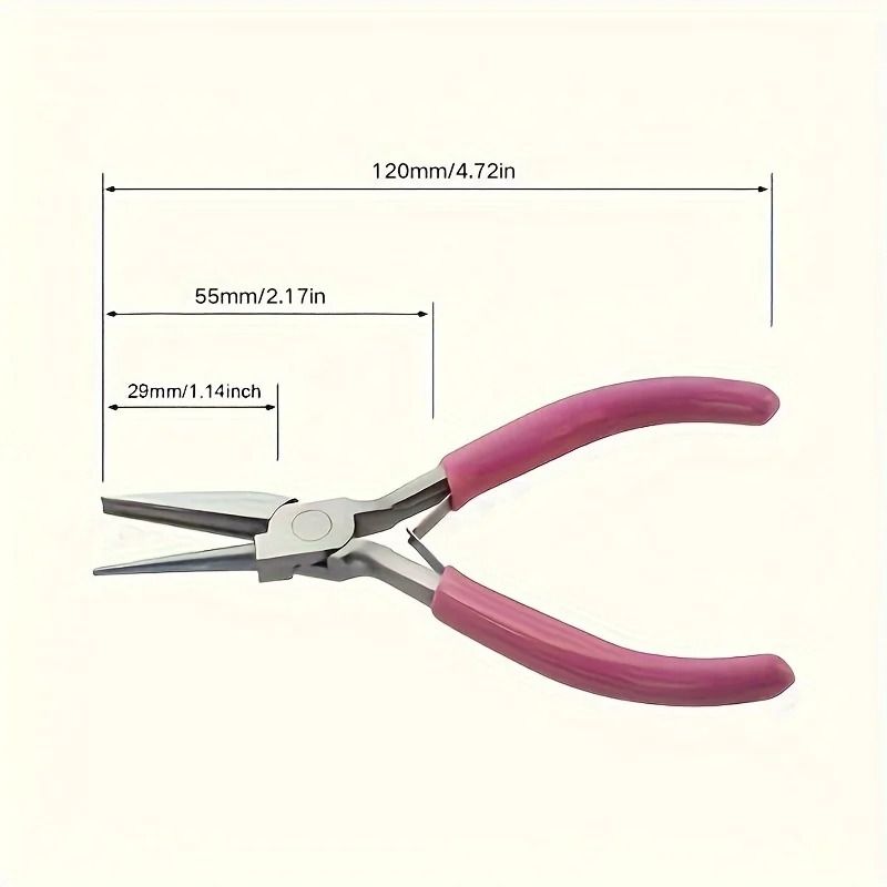 Professional Round Concave Pliers Jewelry Making Mini Precision Wire Loop Tools 5 Inch