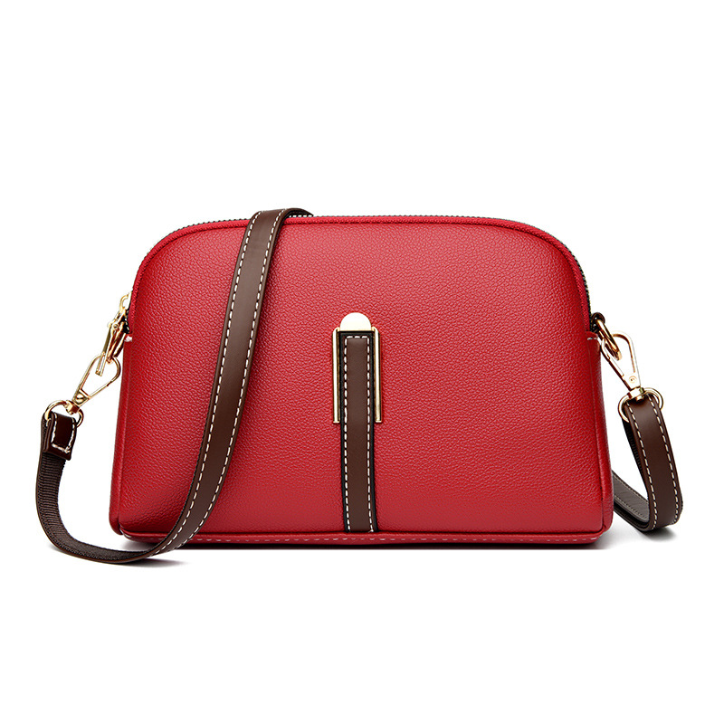 Luxury Cowhide Flap Handbag Womens Messenger Crossbody Bag
