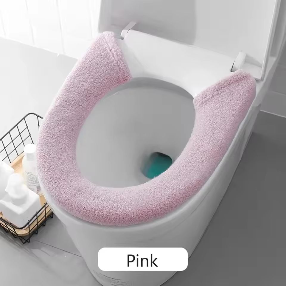 Thickened Washable Toilet Seat Warmer – Soft Thermal Closestool Mat & Protective Cover Pad