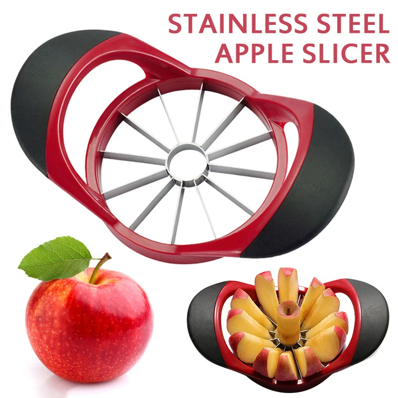 Apple Cutter Fruit Stainless Divider Steel Slicer Corer Kitchen Pear Tool