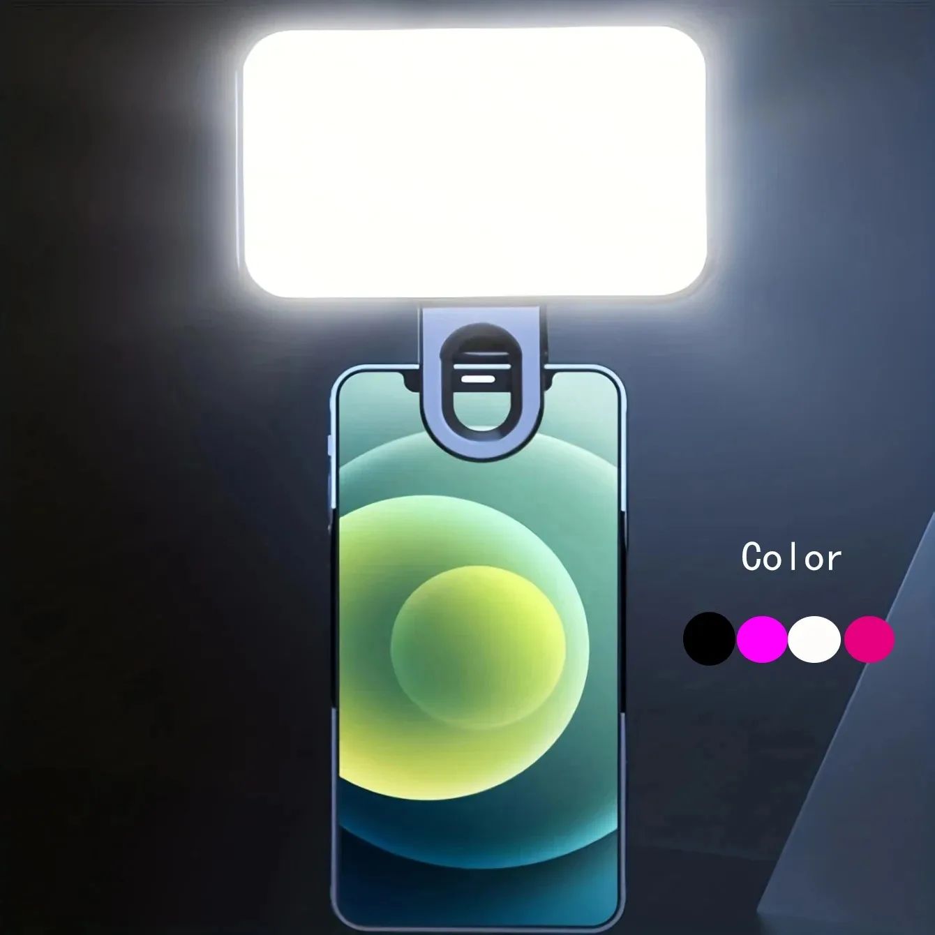 Portable Clip-On Selfie Ring Light - Rechargeable Selfie Fill Light with Adjustable Brightness for Phone & Laptop
