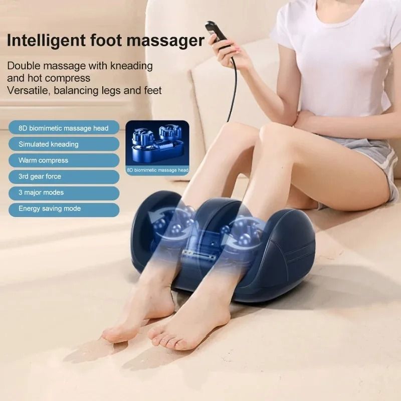 Extra Large Electric Foot And Leg Massager With Heat And Shiatsu Kneading