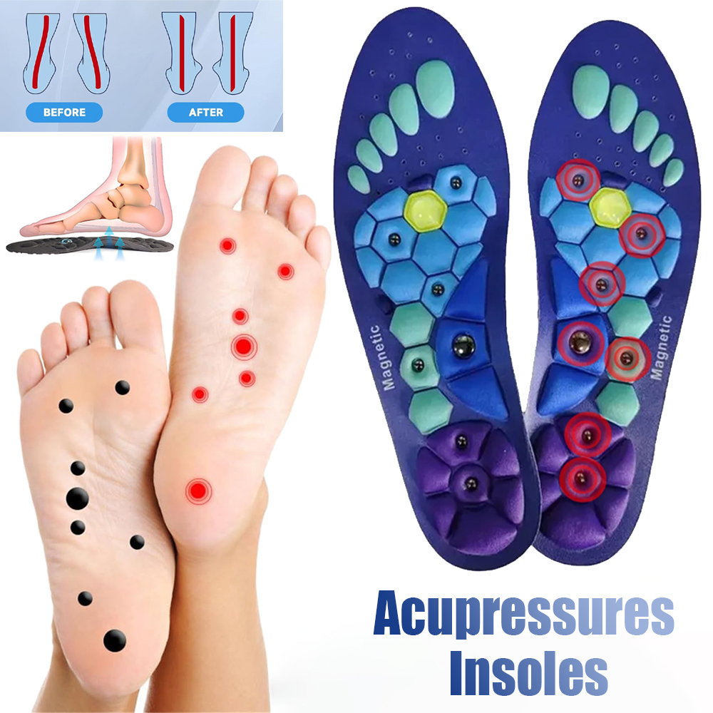 Magnetic Therapy Insoles, Anti-fatigue Insole, Foot Arch Support Weight Loss Shoe Pads