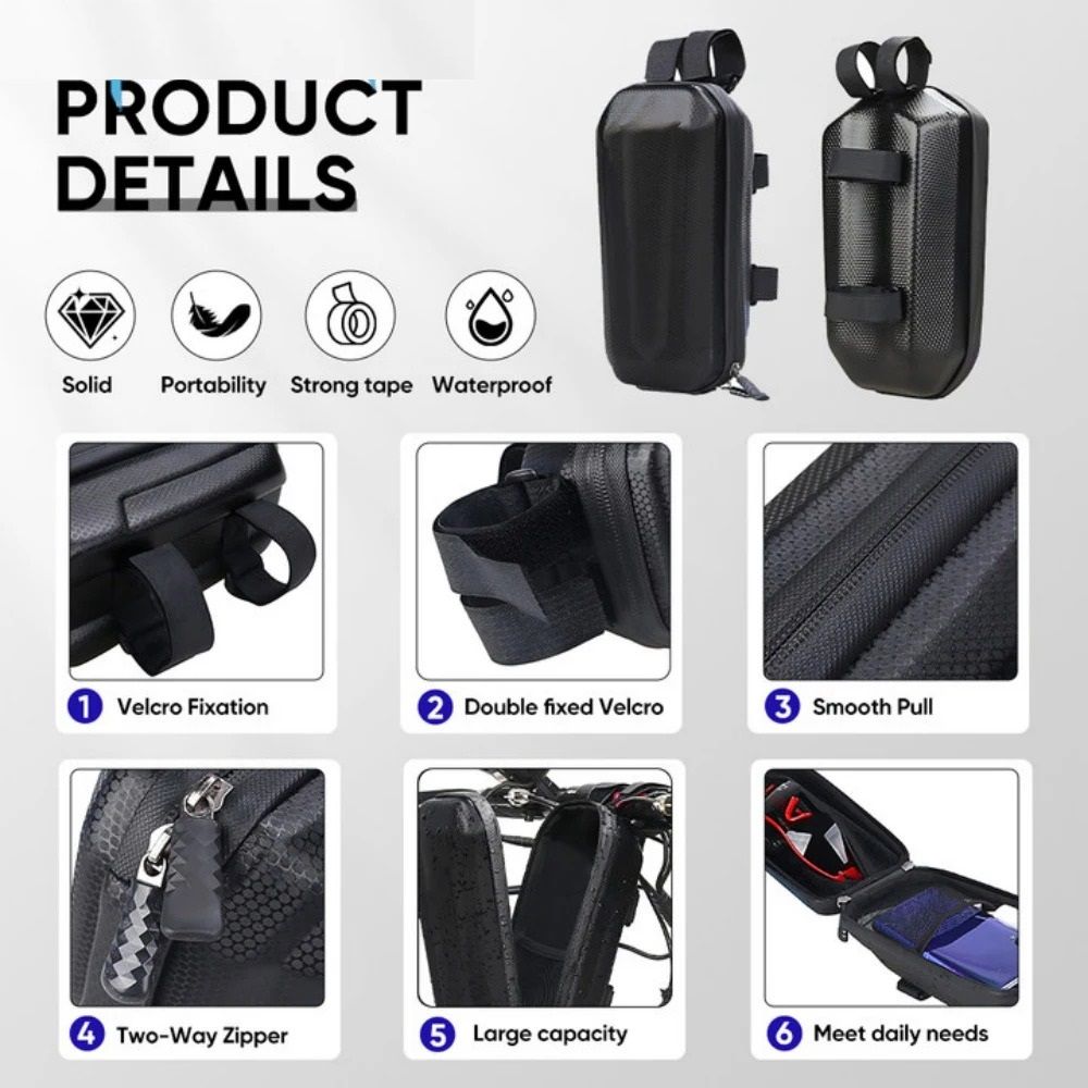 Large Capacity Electric Scooter Bag Front Handlebar Storage for Bike and Scooter