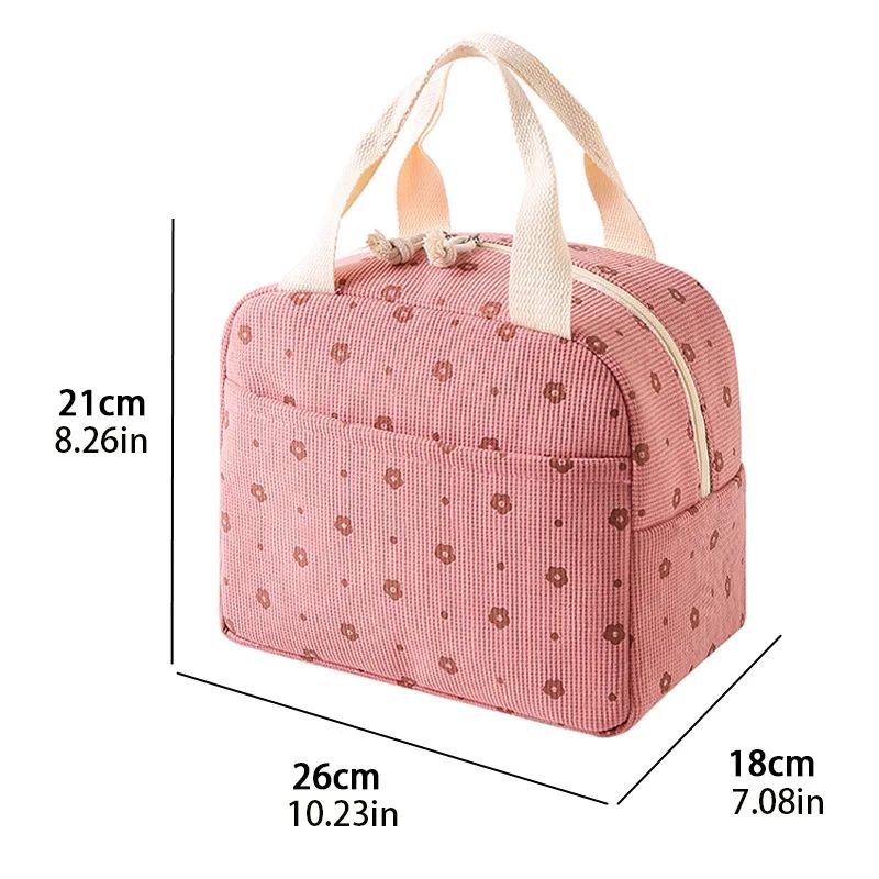 Corduroy Insulated Lunch Bag