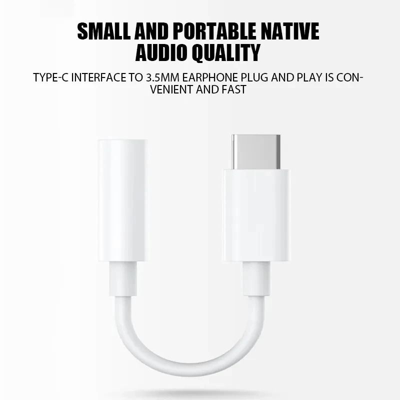 USB Type C to Audio Jack Adapter for Headphones and Earphones