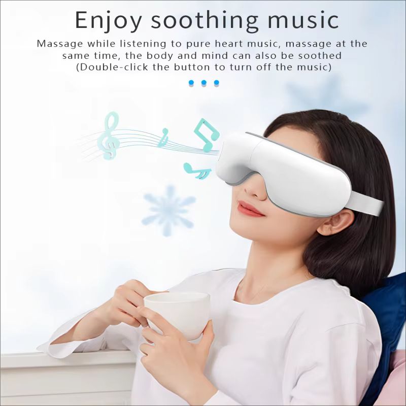 Folding Eye Massager with Heat, Airbag Pressure and Bluetooth Music