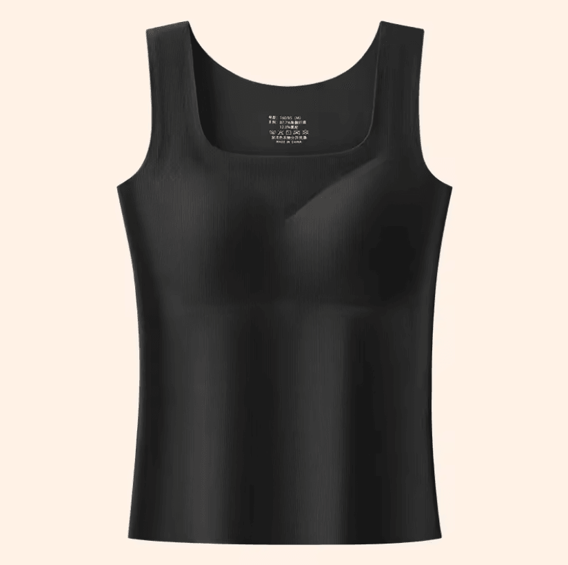 Velvet Thermal Tank with Built-in Chest Pad