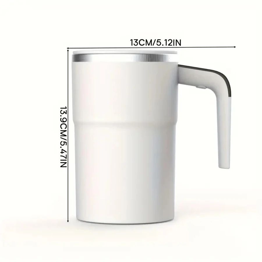 Rechargeable Self Stirring Mug with Digital Temperature Display and Magnetic Mixing