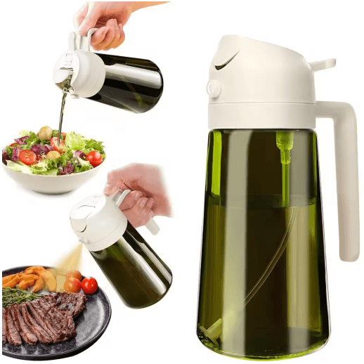 470ML Dark Glass 2-in-1 Olive Oil Sprayer & Dispenser Bottle
