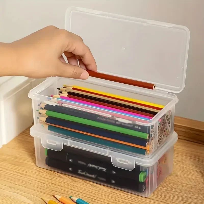 Translucent Large Capacity Pencil Case Set
