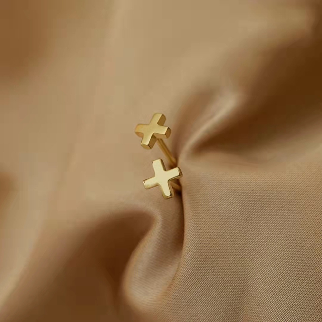 Gold Butterfly Heart Cartilage Stud Earrings for Women Mini Helix Tragus Jewelry