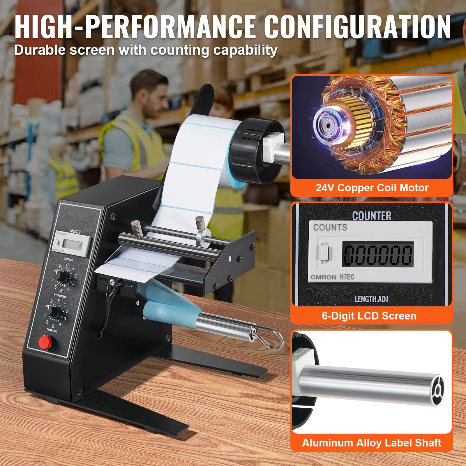 Automatic Label Dispenser with Adjustable Speed and Counter