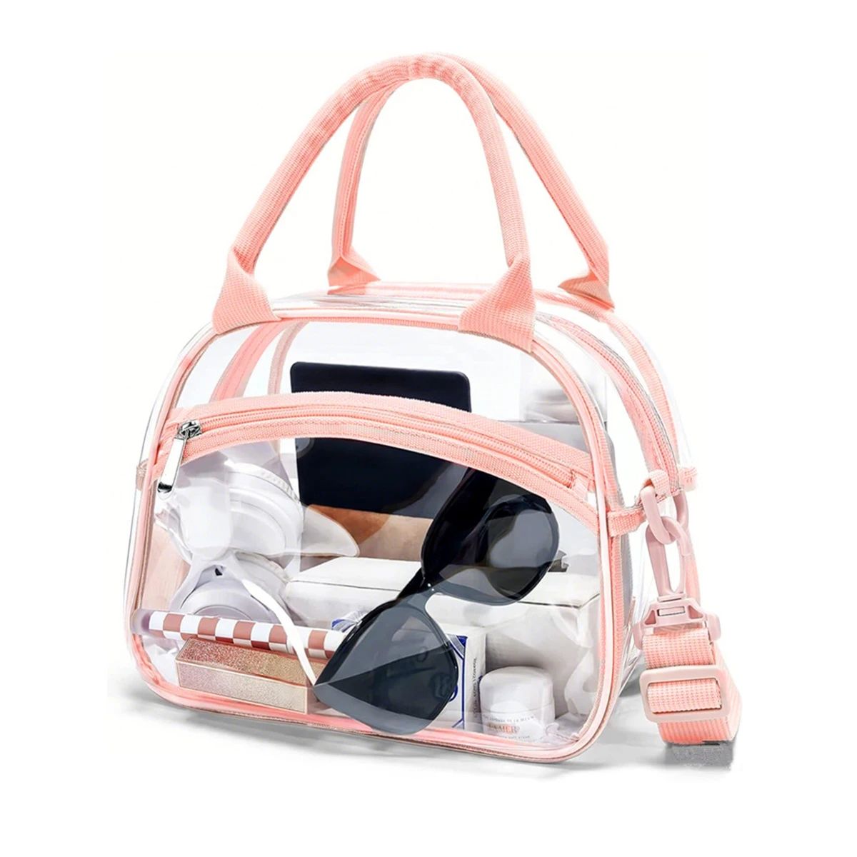 Transparent Lunch Bag with Shoulder Strap