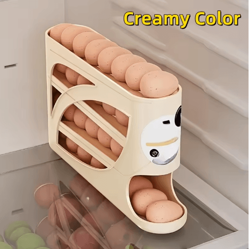 3-Tier Rolling Egg Storage Container for Refrigerator – Holds 24 Eggs