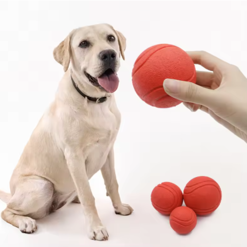 Durable Rubber Dog Ball for Aggressive Chewers Fetch Toy