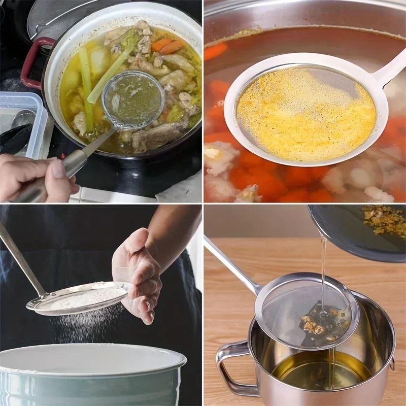 Stainless Steel Fat Skimmer Strainer Spoon