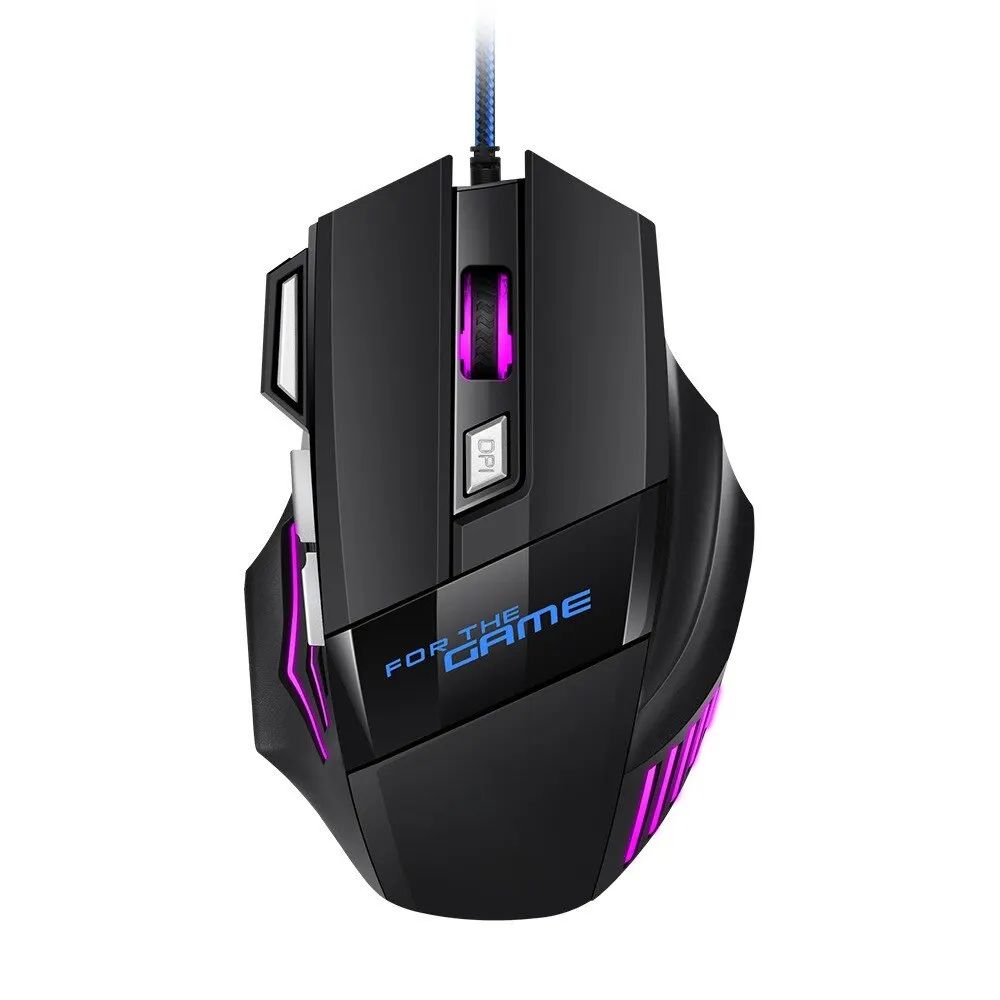 HyperSpeed RGB Ergonomic Wired Gaming Mouse – 7-Button Precision for PC & Laptop Gamers
