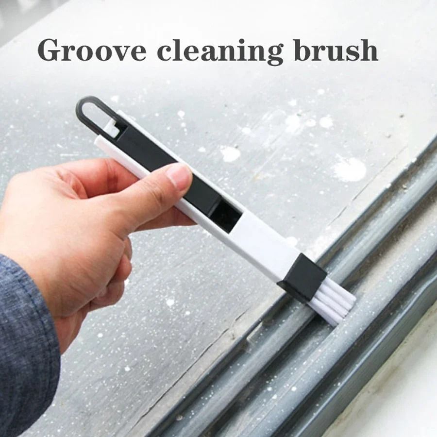 Portable Two In One Cleaning Brush for Door Window Keyboard Groove
